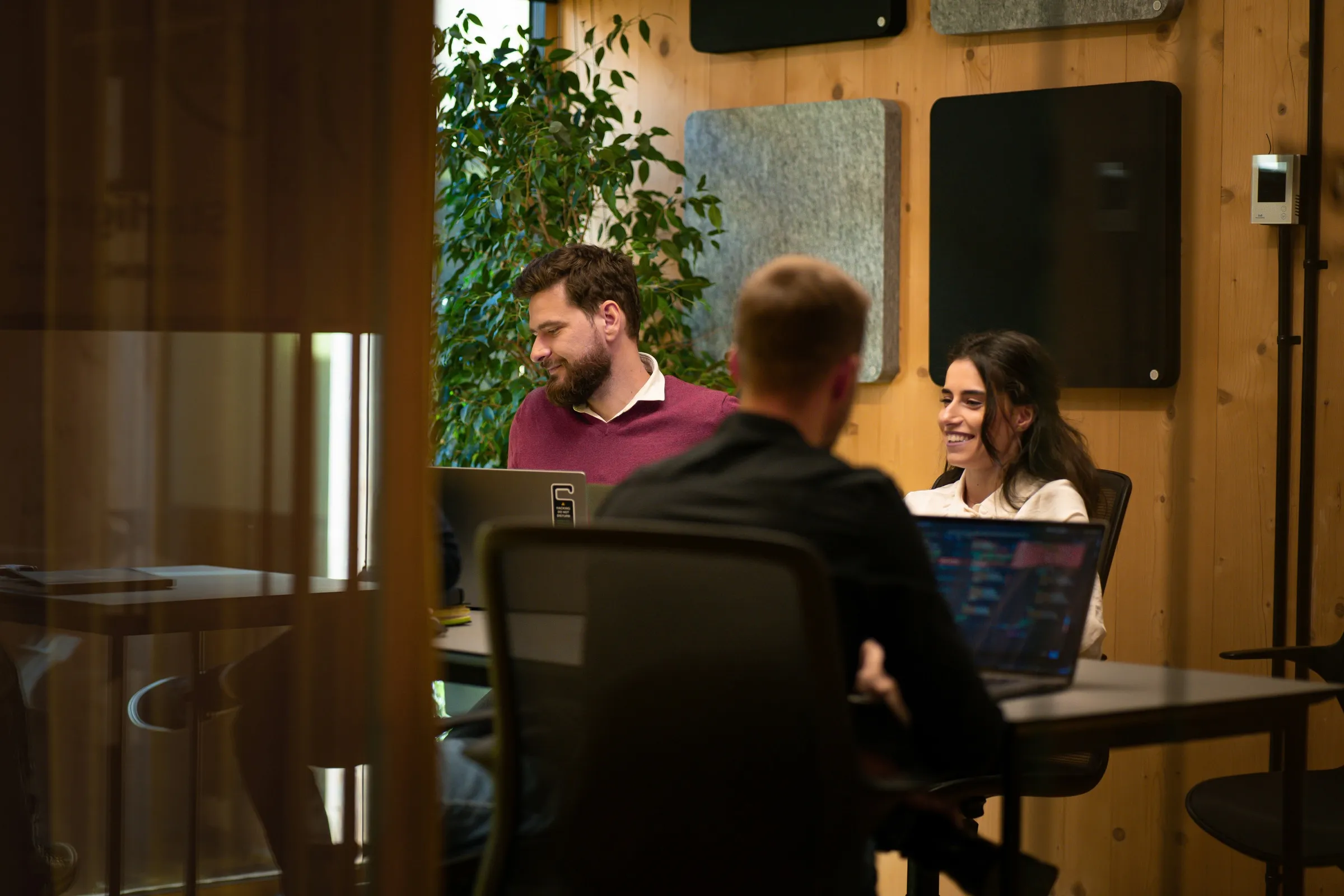 Members of the Tandom team working together