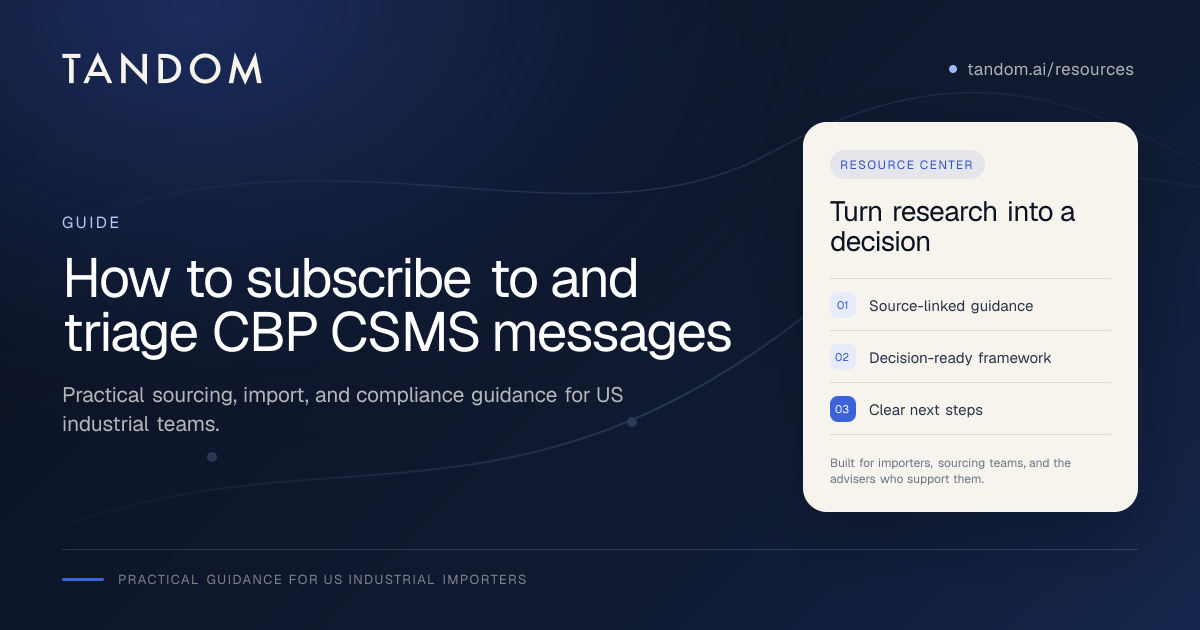 How to subscribe to and triage CBP CSMS messages without missing the ...
